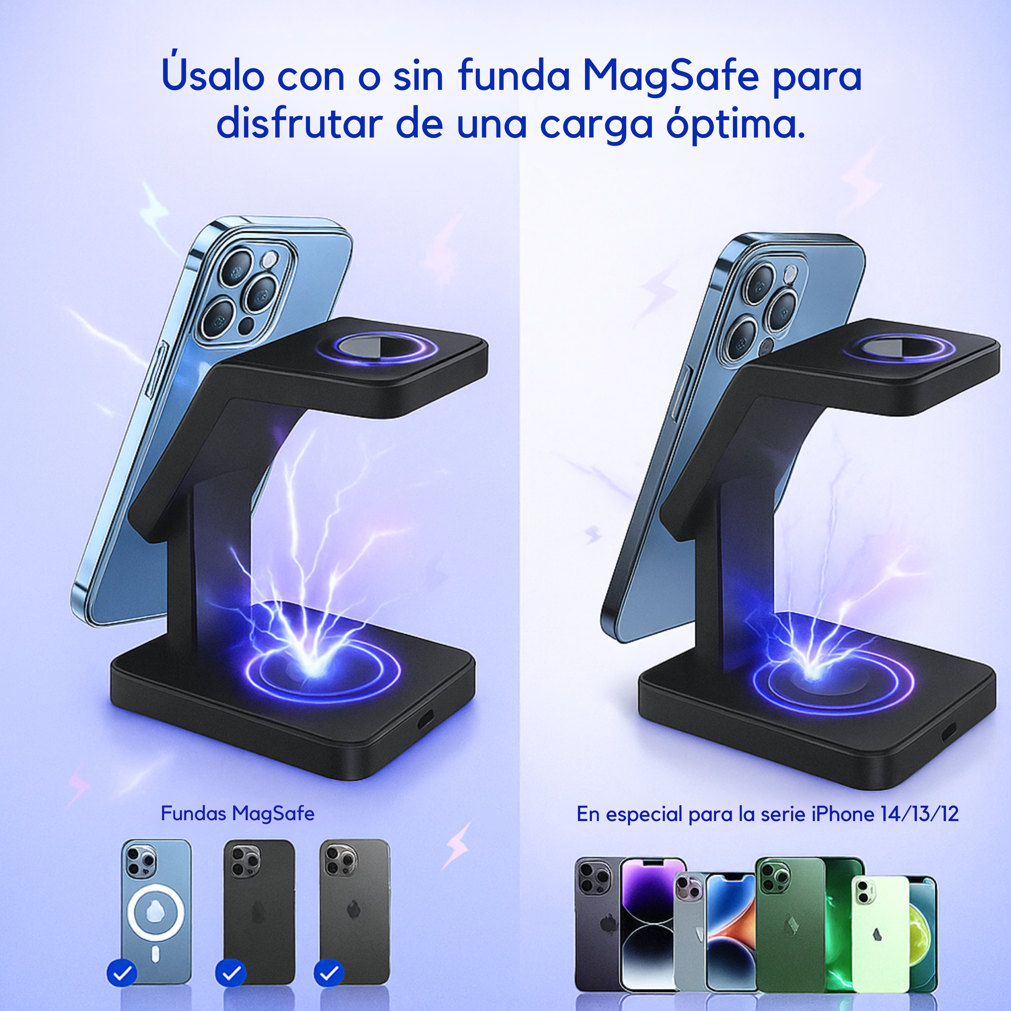 Estación de Carga MagSafe 3 en 1 – Todo en Uno para tus Dispositivos Apple