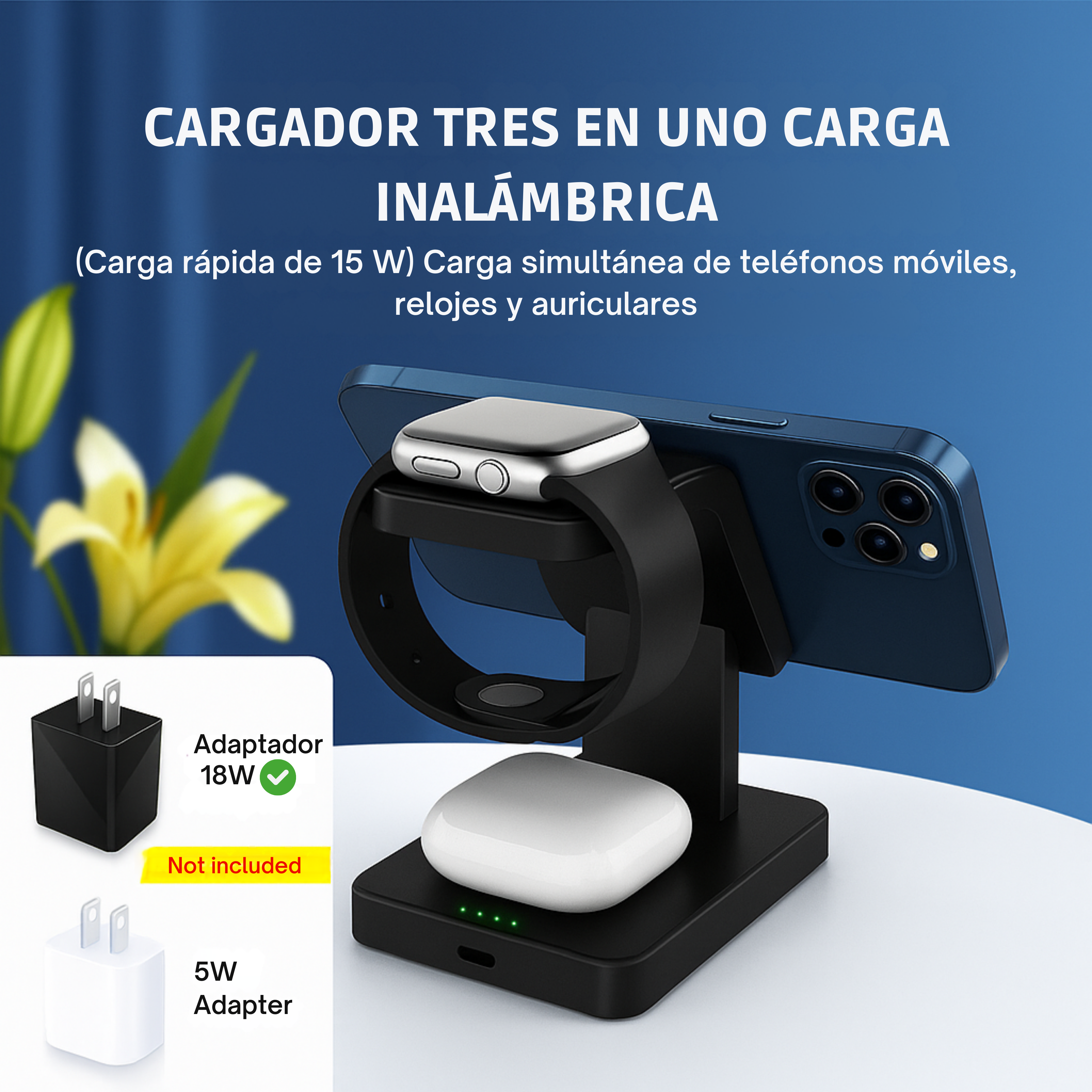 Estación de Carga MagSafe 3 en 1 – Todo en Uno para tus Dispositivos Apple
