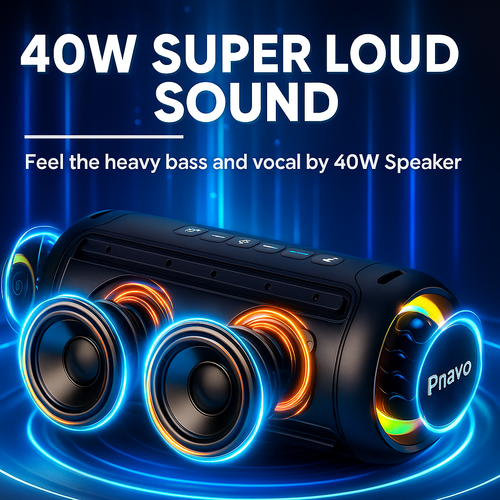 Altavoz Bluetooth Ortizan 40W – Potente y Portátil