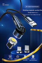 Cable Magnético Giratorio 3 en 1 Essager - Carga rápida múltiple